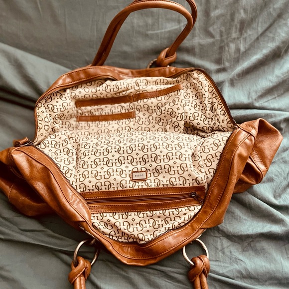 Vintage Western Guess bag shoulder purse brown with silver hardware - Picture 7 of 7